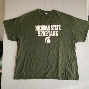 Gildan Heavy 2XL Michigan State Spartans T-Shirt Green